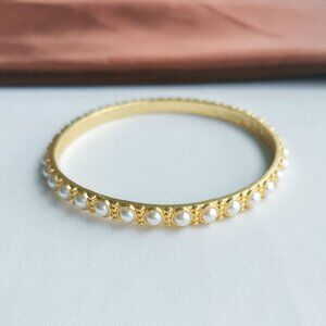 NWOT Julie Vos Gold and Pearl Bracelet